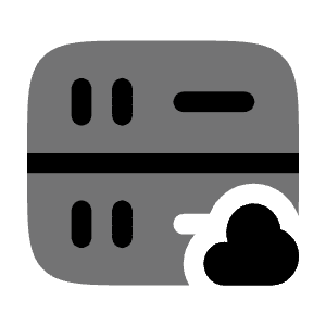 Server Square Cloud Icon from Solar Bold Duotone Set