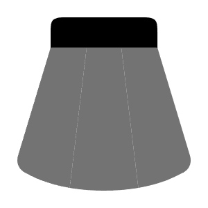 Skirt Icon from Solar Bold Duotone Set