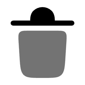 Trash Bin Minimalistic 4 Icon from Solar Bold Duotone Set