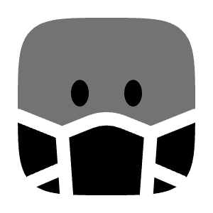 Facemask Square Icon from Solar Bold Duotone Set