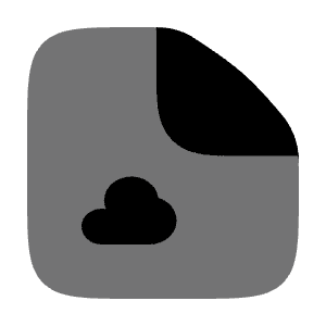 Cloud File Icon from Solar Bold Duotone Set