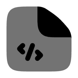 Code File Icon from Solar Bold Duotone Set