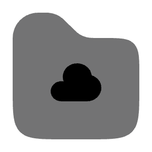 Folder Cloud Icon from Solar Bold Duotone Set