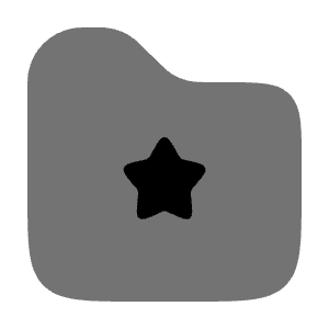 Folder Favourite (Star) Icon from Solar Bold Duotone Set