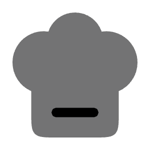 Chef Hat Minimalistic Icon from Solar Bold Duotone Set