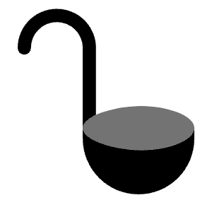 Ladle Icon from Solar Bold Duotone Set