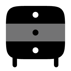 Bedside Table Icon from Solar Bold Duotone Set