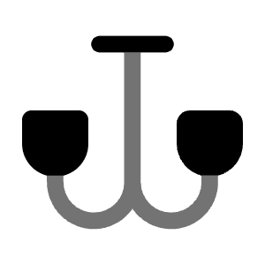 Chandelier Icon from Solar Bold Duotone Set