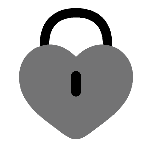 Heart Lock Icon from Solar Bold Duotone Set