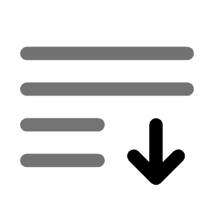 List Arrow Down Icon from Solar Bold Duotone Set