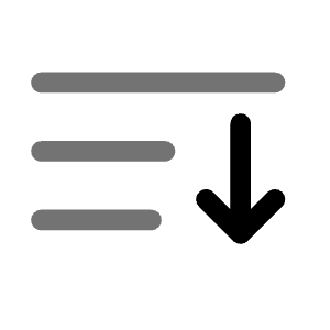 List Arrow Down Minimalistic Icon from Solar Bold Duotone Set