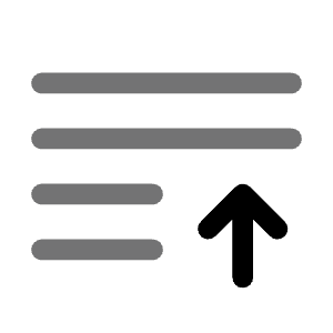 List Arrow Up Icon from Solar Bold Duotone Set