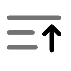 List Arrow Up Minimalistic Icon from Solar Bold Duotone Set