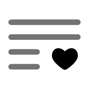 List Heart Icon from Solar Bold Duotone Set