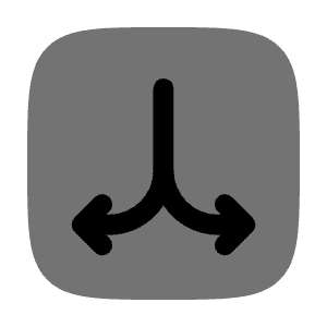Branching Paths Down Icon from Solar Bold Duotone Set