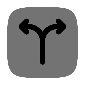 Branching Paths Up Icon from Solar Bold Duotone Set