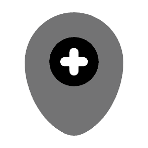 Map Point Hospital Icon from Solar Bold Duotone Set
