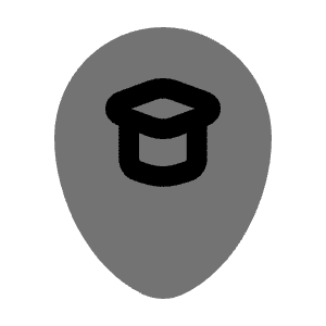 Map Point School Icon from Solar Bold Duotone Set