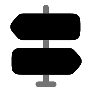 Signpost Icon from Solar Bold Duotone Set