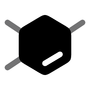 Benzene Ring Icon from Solar Bold Duotone Set