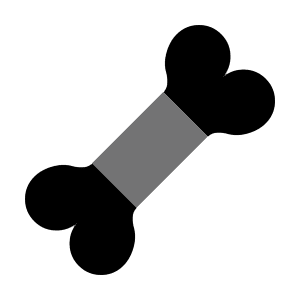Bone Icon from Solar Bold Duotone Set