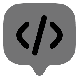 Chat  Square Code Icon from Solar Bold Duotone Set