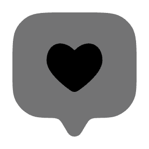 Chat Square Like Icon from Solar Bold Duotone Set