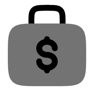 Money Bag Icon from Solar Bold Duotone Set