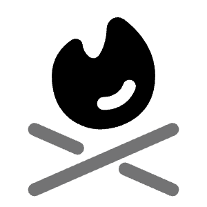 Bonfire Icon from Solar Bold Duotone Set