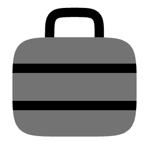 Suitcase Lines Icon from Solar Bold Duotone Set