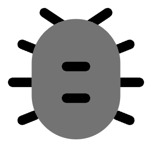 Bug Minimalistic Icon from Solar Bold Duotone Set