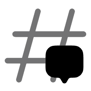Hashtag Chat Icon from Solar Bold Duotone Set
