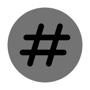 Hashtag Circle Icon from Solar Bold Duotone Set