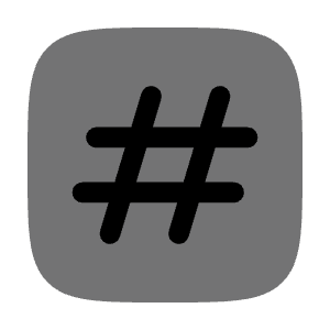 Hashtag Square Icon from Solar Bold Duotone Set
