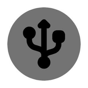 USB Circle Icon from Solar Bold Duotone Set