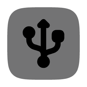 USB Square Icon from Solar Bold Duotone Set