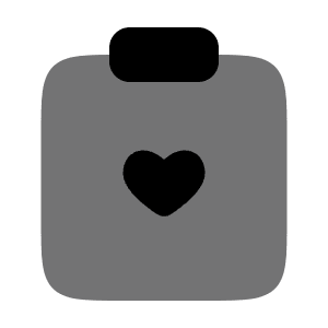 Clipboard Heart Icon from Solar Bold Duotone Set