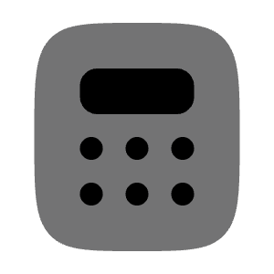 Calculator Icon from Solar Bold Duotone Set