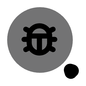 Rounded Magnifer Bug Icon from Solar Bold Duotone Set