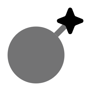 Bomb Icon from Solar Bold Duotone Set