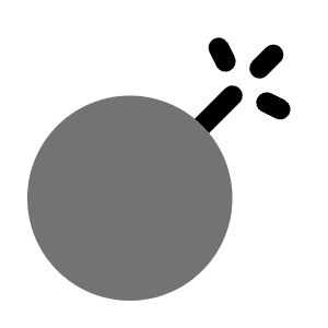 Bomb Minimalistic Icon from Solar Bold Duotone Set