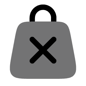 Bag Cross Icon from Solar Bold Duotone Set