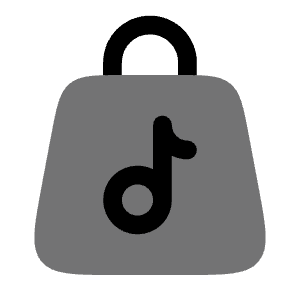 Bag Music 4 Icon from Solar Bold Duotone Set