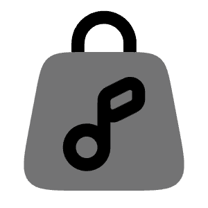 Bag Music Icon from Solar Bold Duotone Set