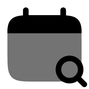 Calendar Search Icon from Solar Bold Duotone Set