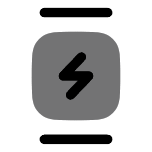 Watch Square Minimalistic Charge Icon from Solar Bold Duotone Set