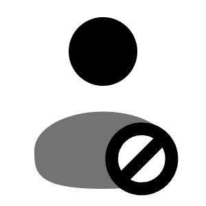 User Block Icon from Solar Bold Duotone Set