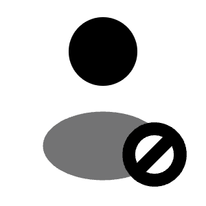 User Block Rounded Icon from Solar Bold Duotone Set