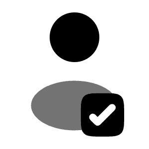 User Check Rounded Icon from Solar Bold Duotone Set