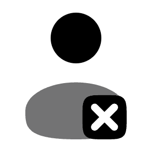 User Cross Icon from Solar Bold Duotone Set
